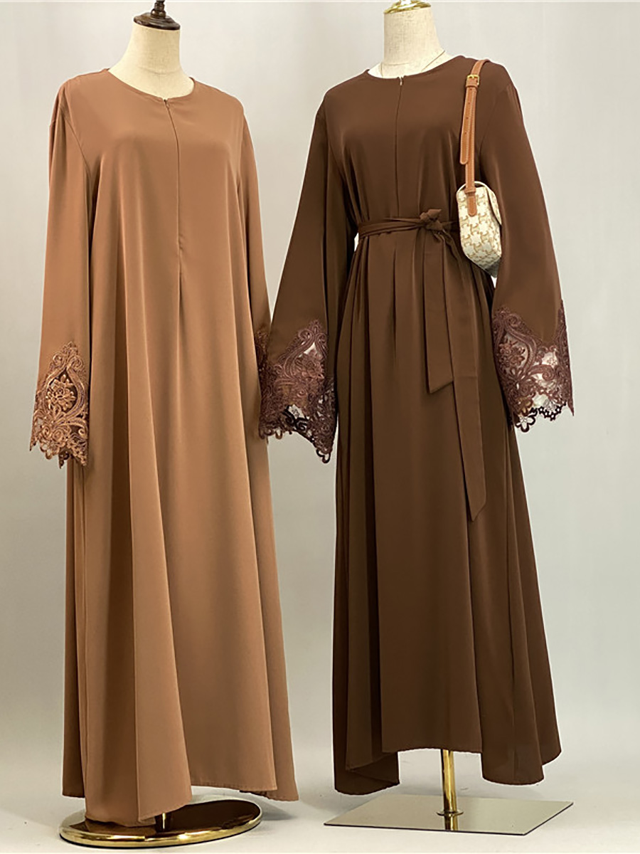 Ramadan dentelle Abaya dubaï luxe femmes musulmanes Maxi Robe Kebaya Caftan Marocain Femme Robe modeste Islam vêtements caftan Robe