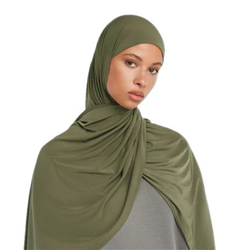 Voile Hijab en Jersey Liquide Premium 70*180cm pour Femme – Châle Quotidien Doux et Respirant – Foulard Musulman en Jersey Liquide – Couvre-chef