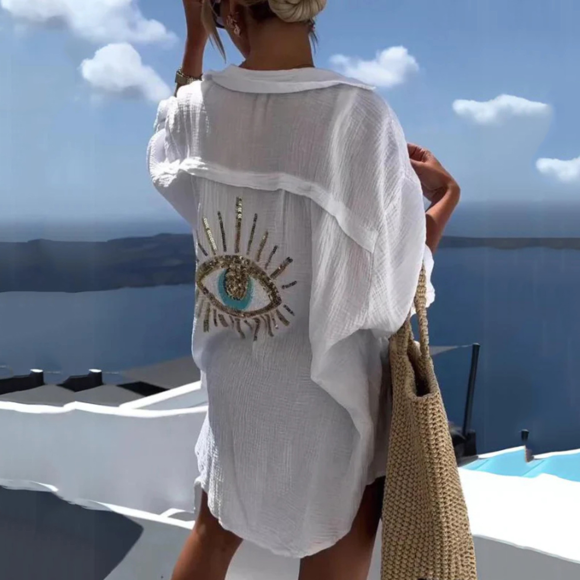 Robe de plage blanche couvrir caftans Sarong maillot de bain couvrir plage Pareos maillot de bain couvrir femmes maillot de bain tunique de plage