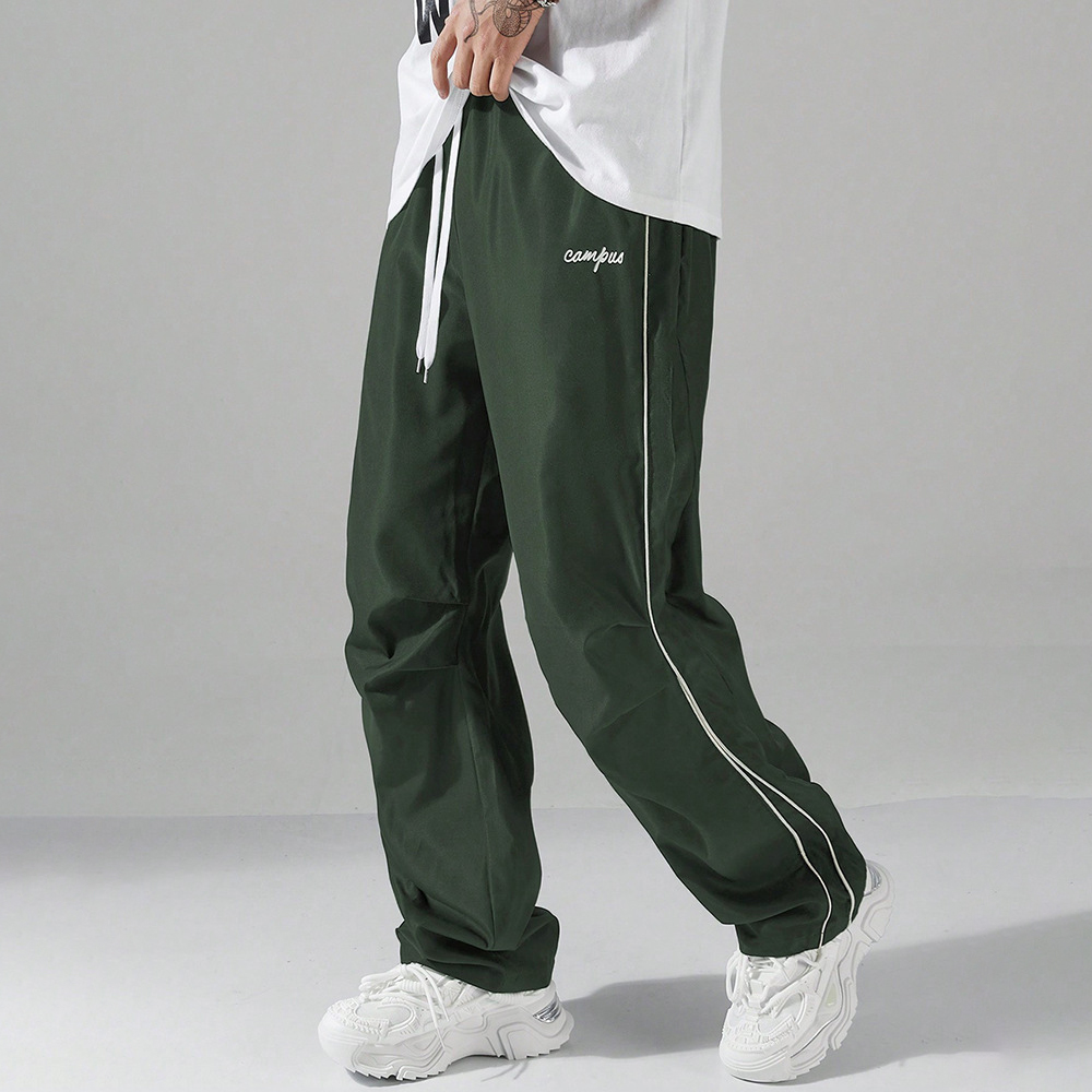 Pantalons de survêtement de fitness pour hommes, pantalons de sport décontractés, pantalons droits à cordon de serrage, pantalons de jogging fins pour le printemps et l'été, pantalons de rue