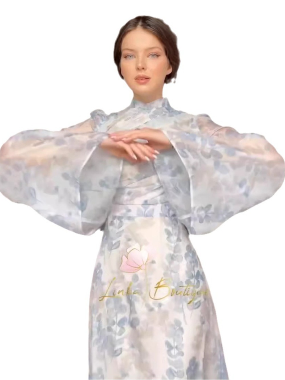Eid Robe de soirée femmes fleur imprimé pansement coupe ajustée musulman Abaya à manches longues Jalabiya Ramadan robes Largos arabe longue Robe