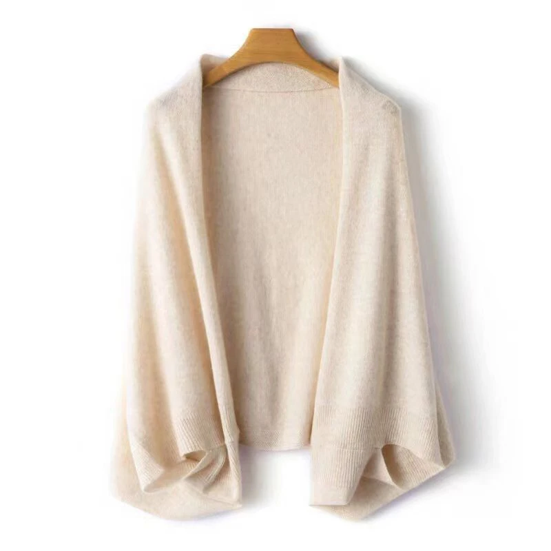 100% laine femmes tricoté châle écharpe doux chaud tricots Cardigan cape enveloppes épaule cou protéger Pashmina foulards double usage
