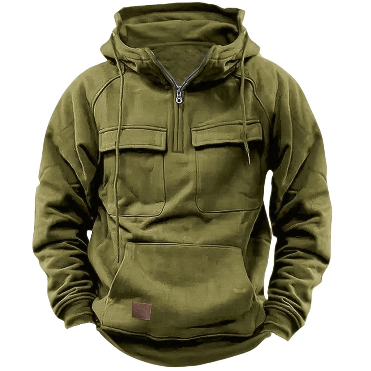 Sweat-shirt à capuche décontracté pour homme, nouveau style, épais, tendance, ample, à manches longues, avec plusieurs poches, pour l'extérieur