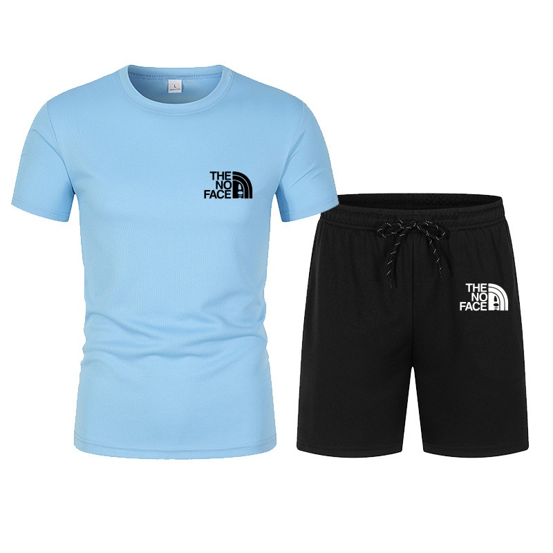 Tendance de la mode estivale Ensemble sportif décontracté en deux pièces Ensemble tendance pour homme T-shirt à manches courtes + short