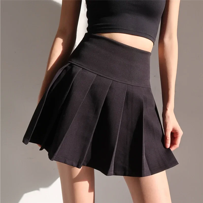 Mini jupes plissées pour femmes, jupes d'été pour l'école japonaise, taille haute, Kawaii, mignonne, uniforme Harajuku, 2024