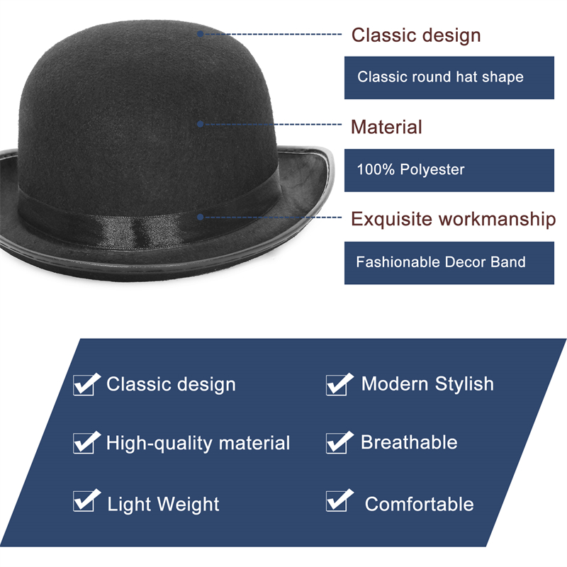 Halloween hommes femmes magicien chapeaux casquette Gentleman Jazz chapeau haut-de-forme noir rouge fête melon chapeau