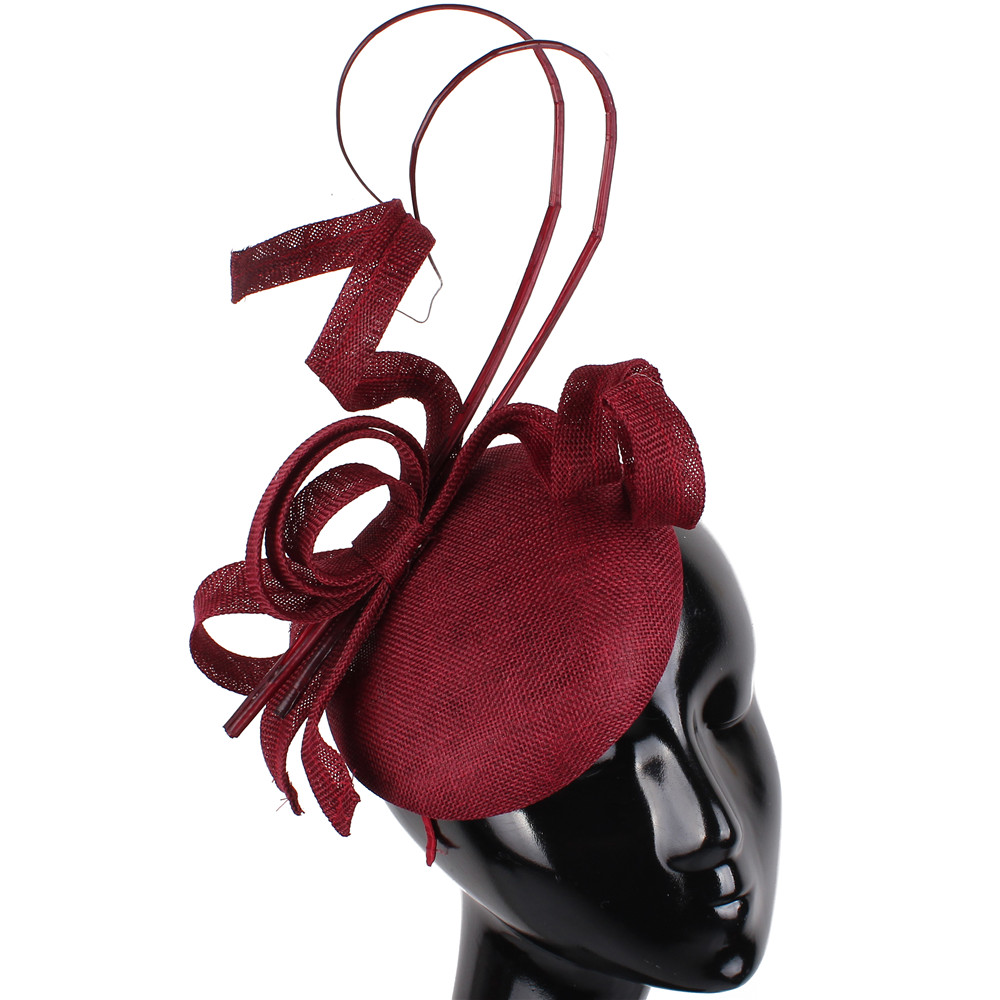 Chapeau de mariée élégant, fascinateur de mode, chapeau de fête pour femme, accessoire capillaire pour course, église, cocktail, coiffe, bijou de tête