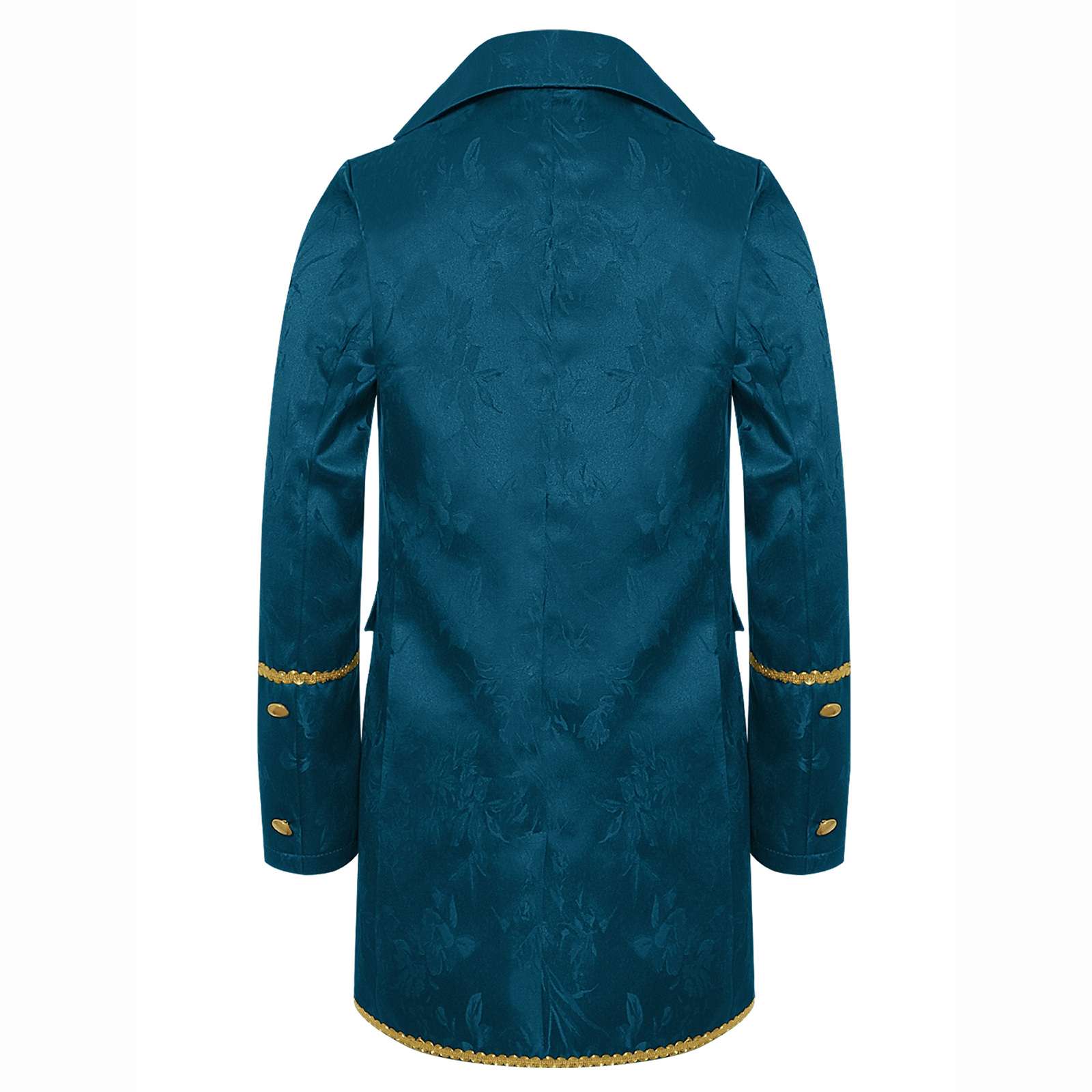Manteau victorien rétro médiéval pour garçons, manches longues, coupe dorée, fausse veste 2 en 1, uniforme gothique Steampunk, Costume d'halloween