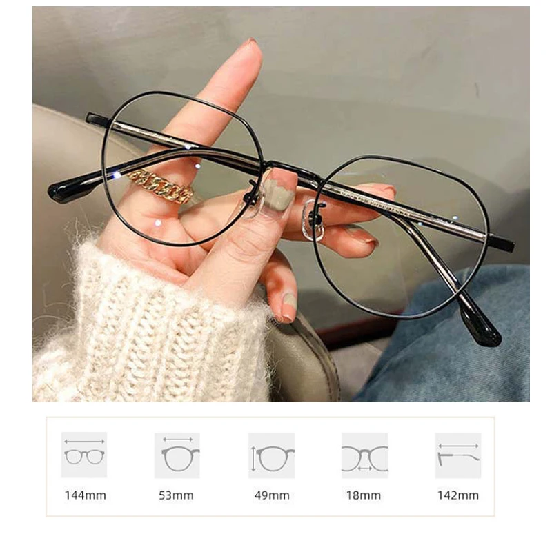 Lunettes pour femmes myopes, anti-lumière bleue, design classique, lunettes optiques pour myopie, dioptrie de 0 à -6,0
