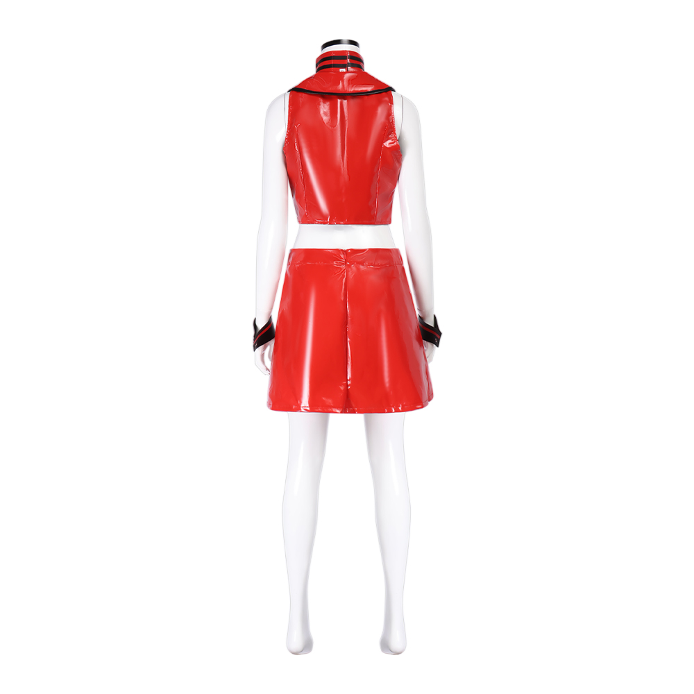 Tenue de cosplay Meiko pour jeu, comprenant Hauts, Jupe, Manteau, Legging, Ornement de cou, Costumes Meiko, Perruque, Uniforme, pour Halloween, Carnaval, Adultes Femmes