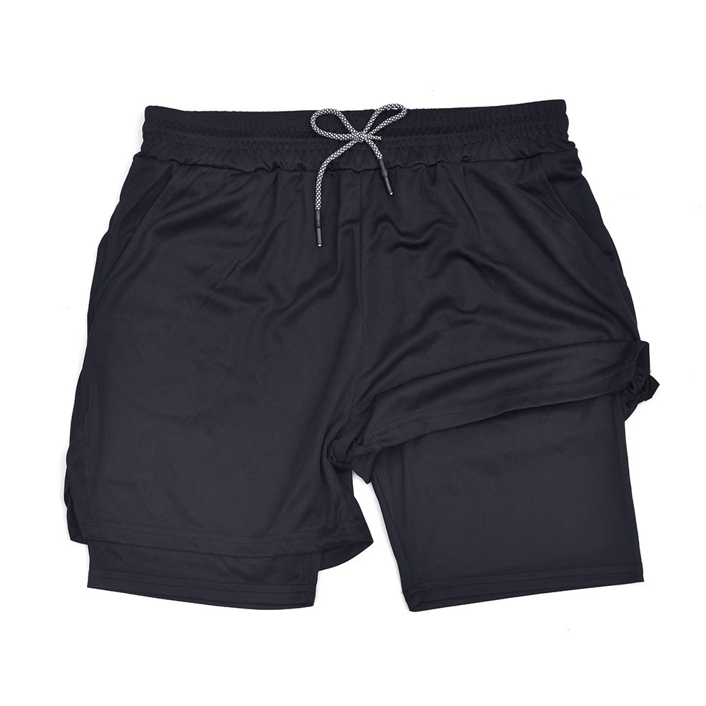 Short de Sport 2 en 1 pour hommes, vêtements de Sport, Short de course à Double pont, bas de plage, été, Fitness, entraînement, Jogging, pantalons courts pour hommes