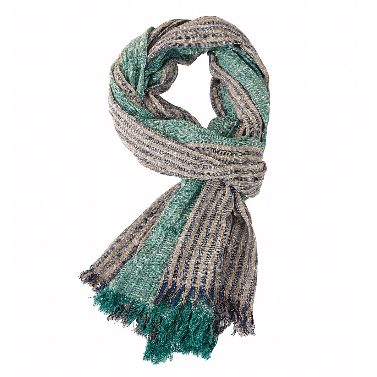 Créateur de mode hommes écharpe rayé coton lin hommes foulards automne hiver chaud Pashmina mâle marque châle gland Bufandas