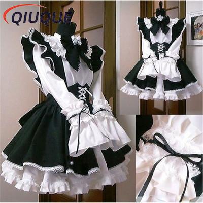 Tenue de femme de chambre, robe longue style anime, robe tablier noir et blanc, robes Lolita, costume de cosplay pour homme, café, Горничная Mucama