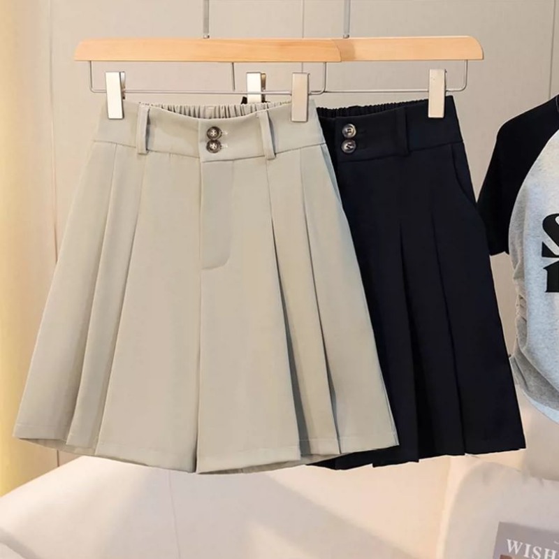 Femmes grande taille 2025 été taille haute a-ligne bouton Mini jupe coupe ample minceur