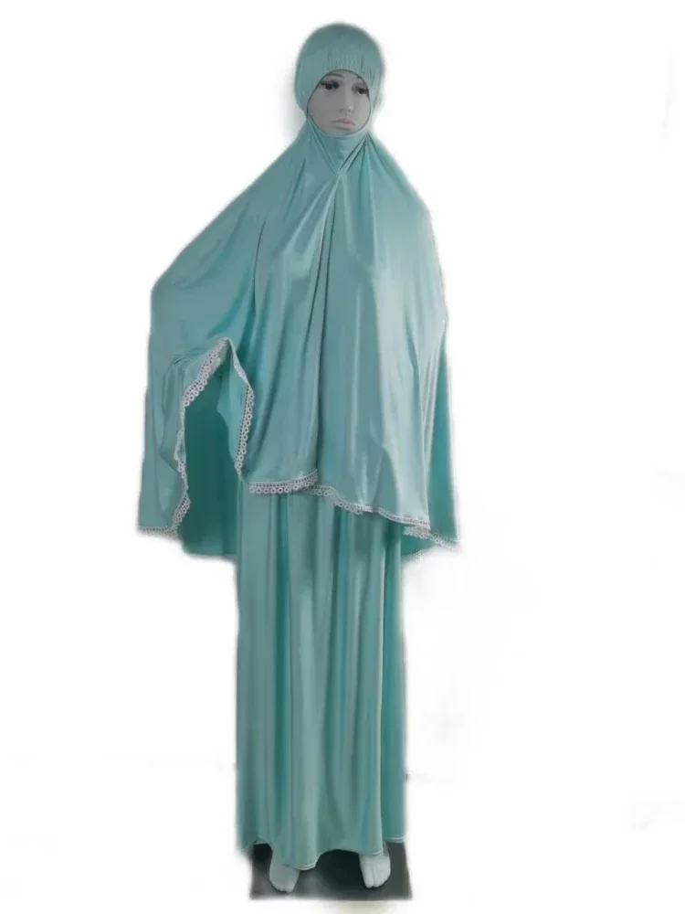 Vêtement de prière Eid Ramadan pour femmes musulmanes, ensembles de jupes, ensemble Abaya 2 pièces, ensembles Hijab, ensembles de jupes longues tiens imar, Niqab, robe musulmane