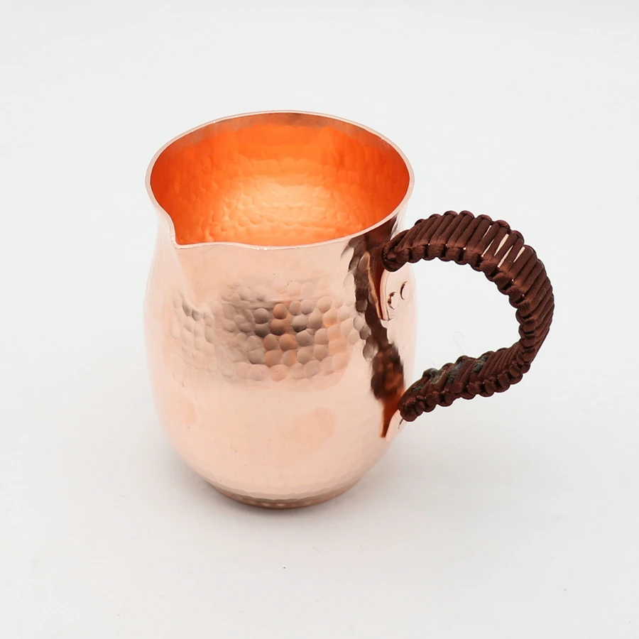 Tasse à café et thé faite à la main en cuivre pur, cafetière turque grecque arabe pour Barista