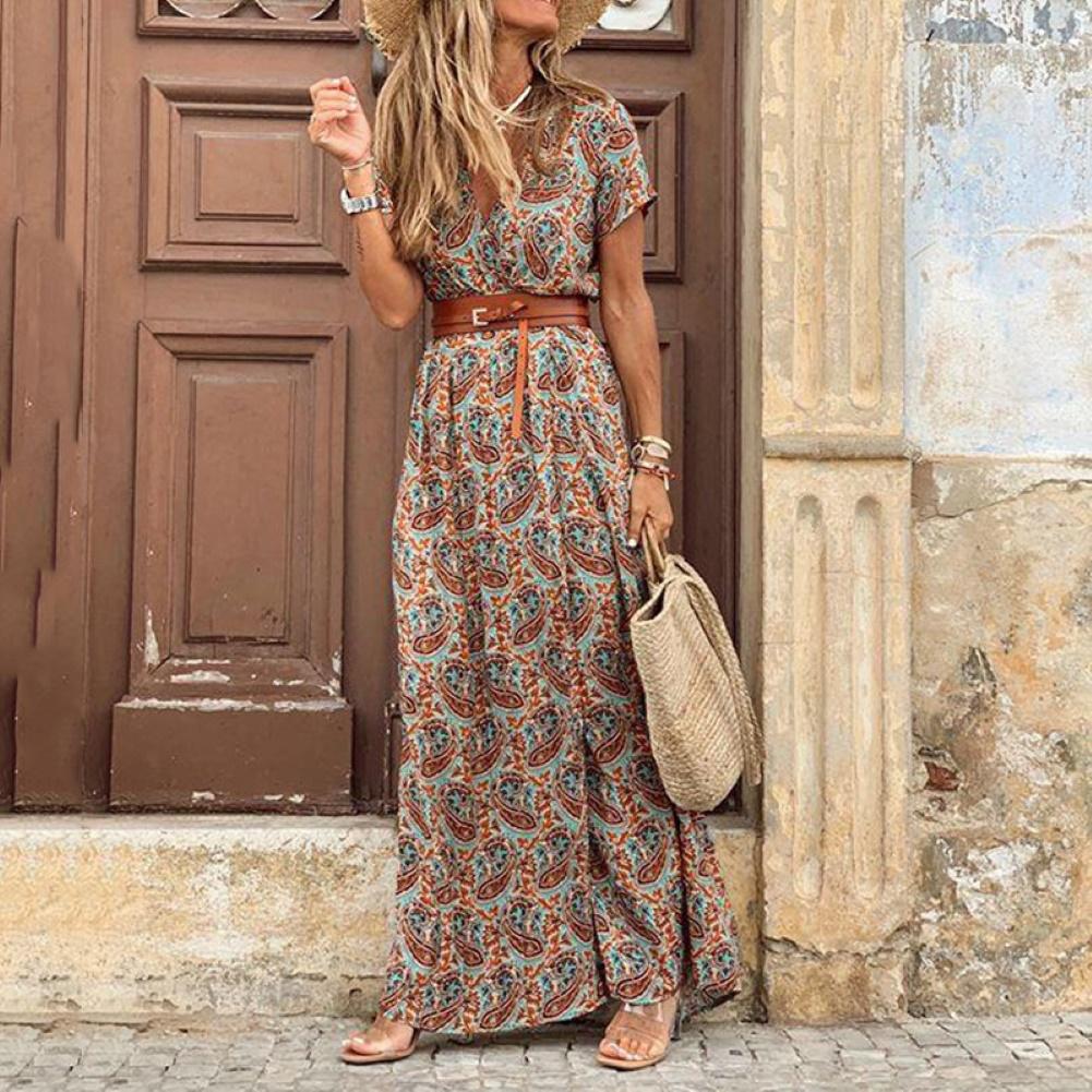 Robe fendue imprimée personnalisée, broderie personnalisée