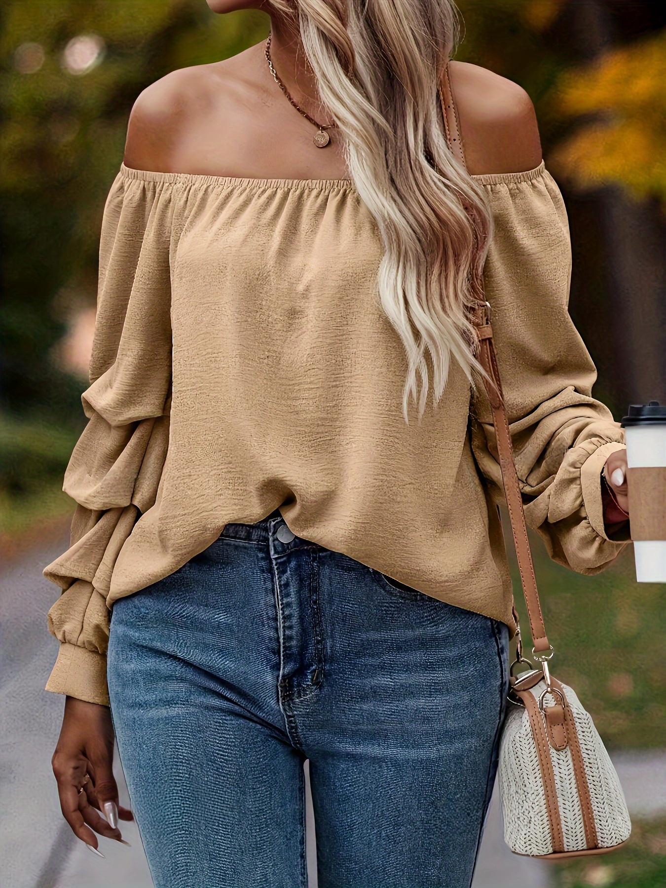 Chemise à Manches sulfpour Femme, Élégante, Décontractée, à la Mode, Couleur Unie, pour le Bureau, Printemps Été