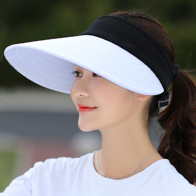 Pare-soleil d'été pour femmes, chapeau à large bord, chapeau de plage, protection UV réglable, casquette féminine pliable