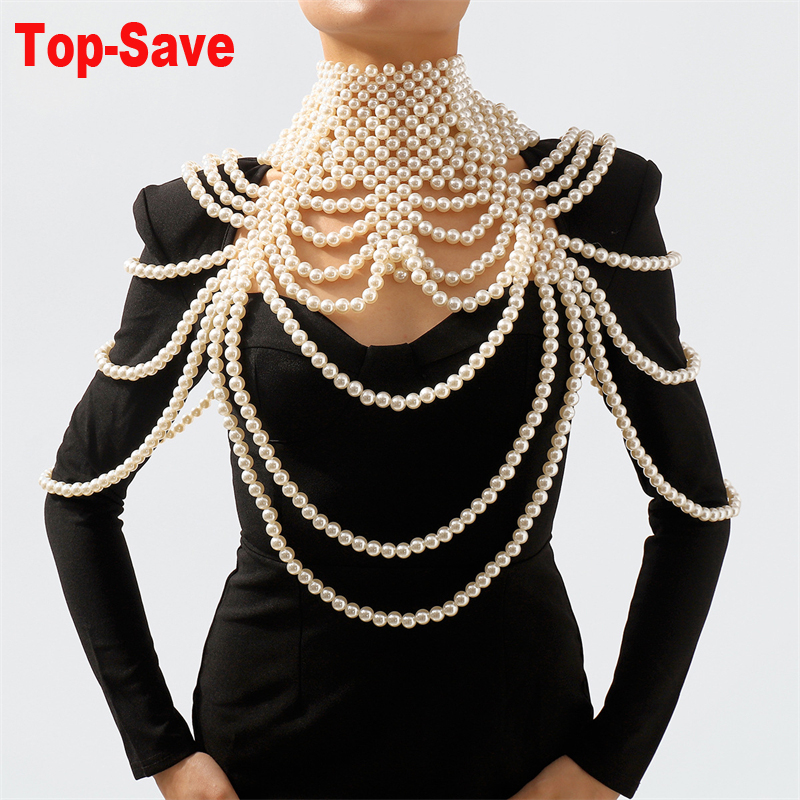 2025 été Sexy plage débardeur femmes perle haut dos nu Bikini perle corps chaîne gland vêtements Clubwear mariée châle haut court