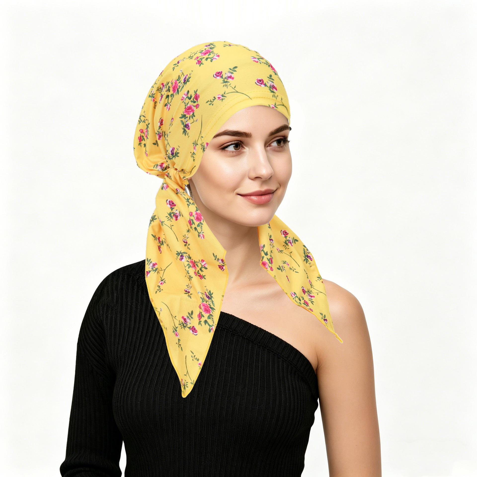 Hijabs musulmans imprimés pour femmes, bonnets intérieurs, couvre-cheveux, bonnets, foulards à longue queue, bandanas extensibles