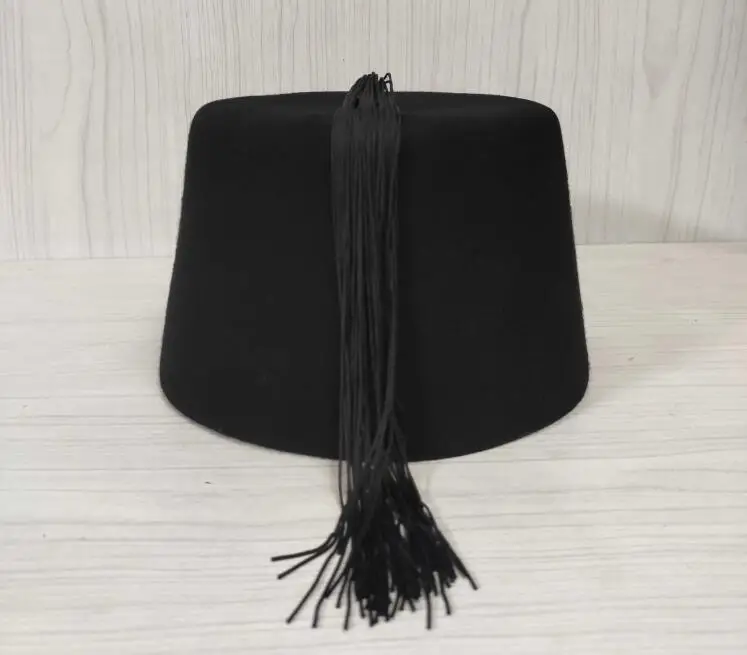 Casquette en laine noire pour homme, chapeau turc traditionnel Osman Fez, printemps