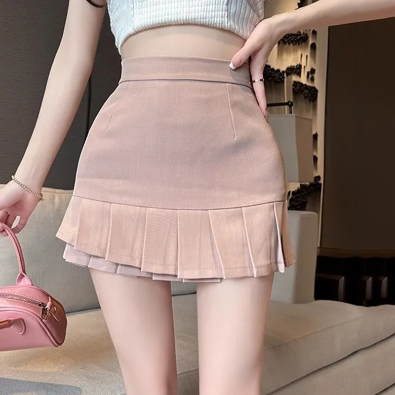 Été Sexy à volants Wrap jupes de hanche pour les femmes mode taille haute minceur jupe courte dames Simple trajet jupes à plusieurs niveaux femme