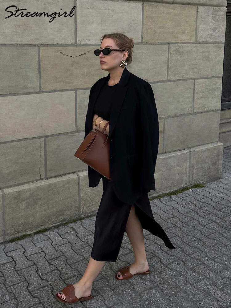 Jupes midi en satin pour femmes, luxueuses, d'été, noires, formelles, en soie, pour le bureau, avec fente, coupe trapèze, vertes, bordeaux, élégantes