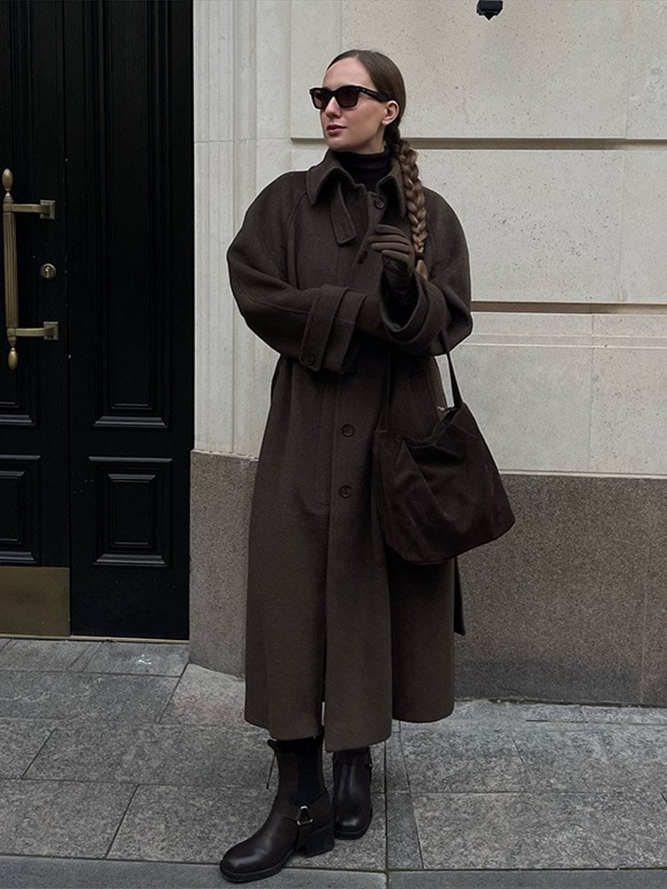 Chic en cuir PU revers veste courte femmes Vintage mode solide boutons ceinture vestes dame automne polyvalent décontracté rue vêtements d'extérieur