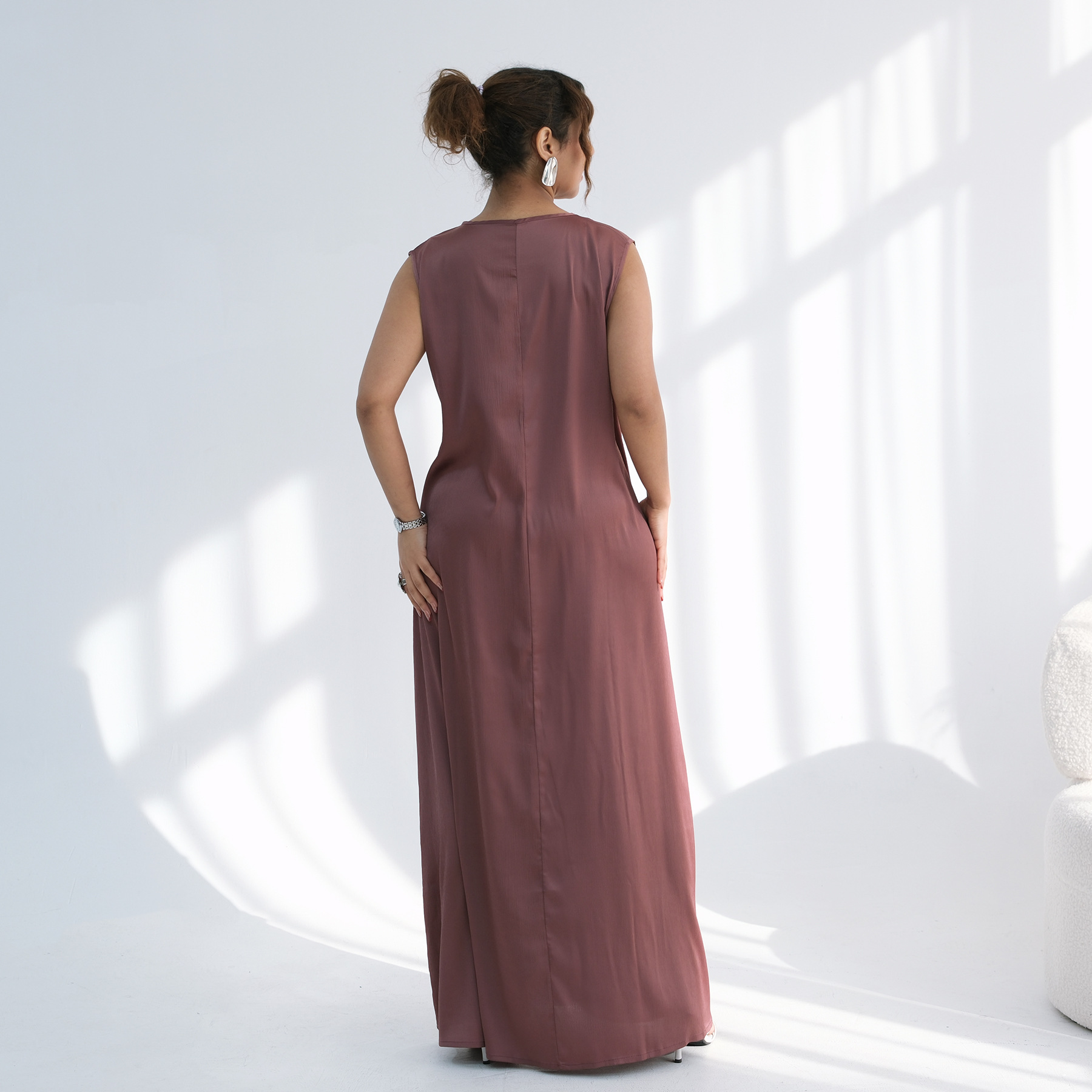 Nouvelle robe longue sans manches pour femmes musulmanes, Abaya Dubaï, Kaftan Turc, sous-robe pour Abayas, vêtements islamiques, Caftan Marocain Femme