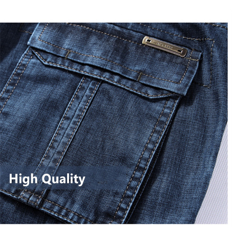 Jean Cargo pour hommes, grande taille 29-40 42 44, décontracté, multi-poches, vêtements masculins, pantalon en Denim, 2023