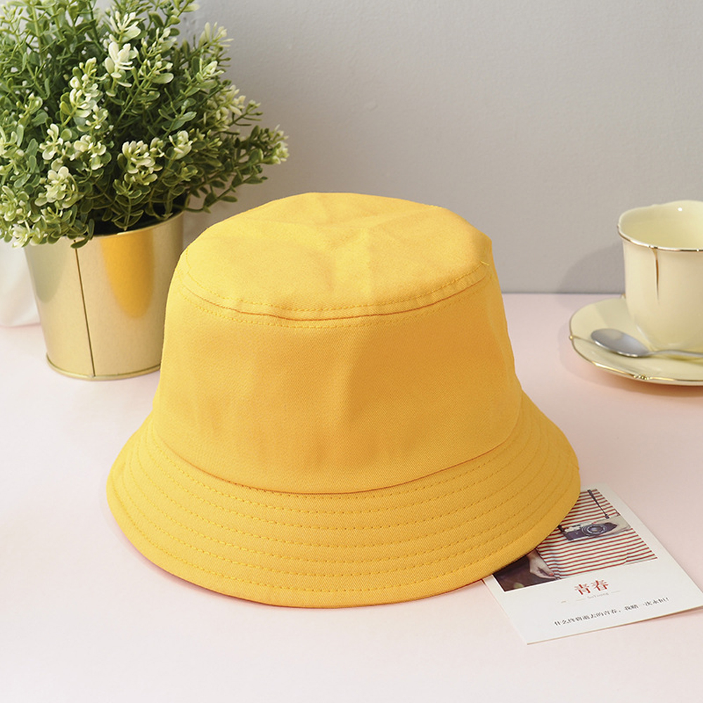 Chapeau seau en coton unisexe, bonnet de soleil d'été, casquette de pêcheur en plein air pour femmes et hommes, plage