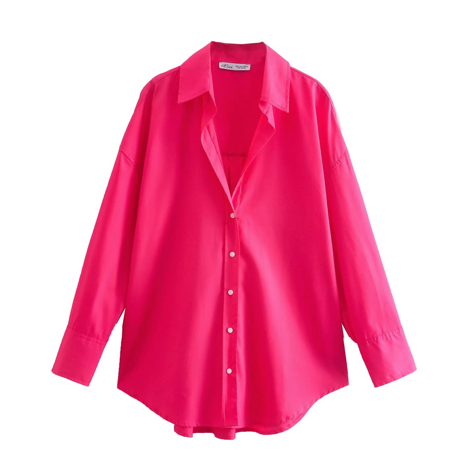 MUJER femmes chemise multicolore boutonné chemise femmes été à manches longues haut femme Streetwear surdimensionné chemises et chemisiers femmes