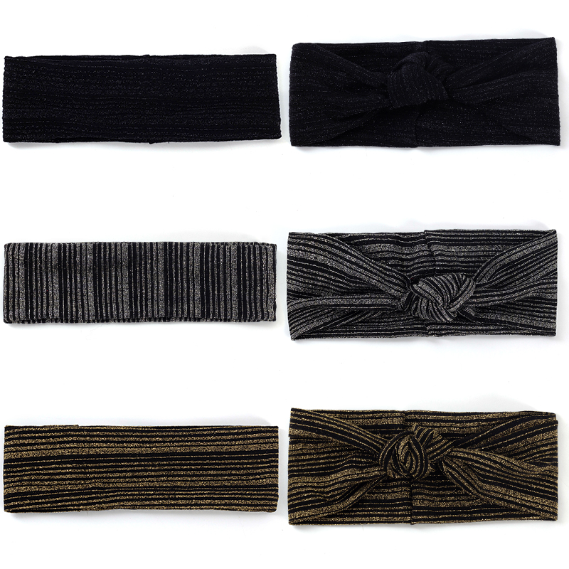 Geebro – bandeau à rayures pour femmes, Turban torsadé noué à la mode, accessoires de cheveux pour filles