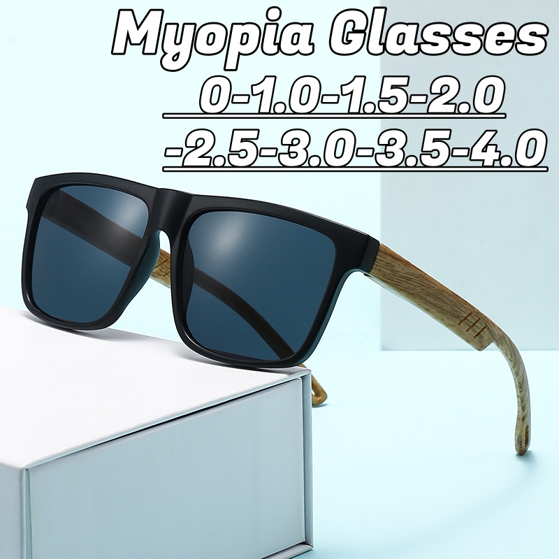 Lunettes de soleil de grande taille pour myopie, montures de lunettes pour hommes, nouveau design tendance, pare-soleil, lunettes de vue, dioptrie négative jusqu'à -4.0