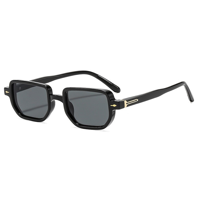 Lunettes de soleil carrées irrégulières pour hommes et femmes, mode rétro, rivets, monture petite, lunettes de soleil de créateur, lunettes de soleil de luxe pour homme