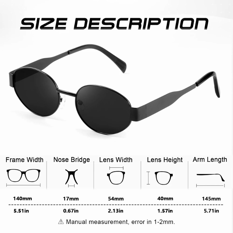 Lunettes de soleil ovales de luxe pour femme, monture métallique ronde, accessoires de plage, verres de protection UV400