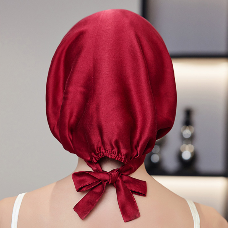 100% Bonnet en soie pour femmes, Turban en soie de mûrier pour cheveux, Bonnet de nuit, perte de cheveux, sommeil naturel, Pure soie, bandeau pour cheveux
