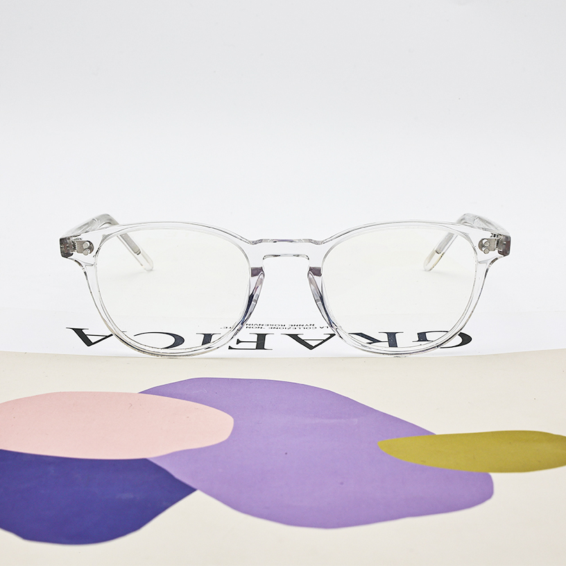Montures de lunettes ovales classiques rétro en acétate OV5219 pour hommes, montures de lunettes tendance populaires pour femmes, montures de lunettes de marque originale