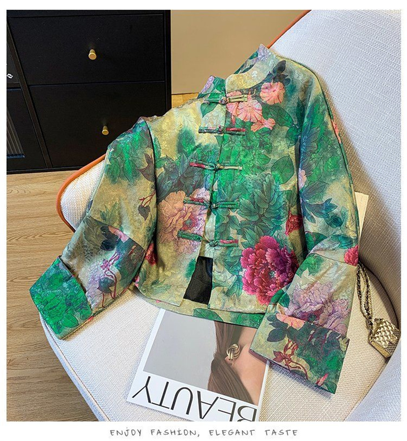 Veste Jacquard National Légère Alberoise pour Femme, Manteau Rétro Haut de Gamme, Tenue Trempée, Nouvelle Collection Printemps