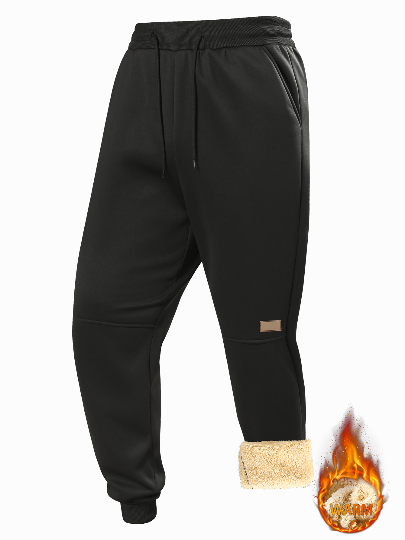 Pantalons pour hommes en automne et en hiver, épais avec polaire pour vêtements d'extérieur, pantalons décontractés, pantalons de survêtement de sport chauds en laine d'agneau