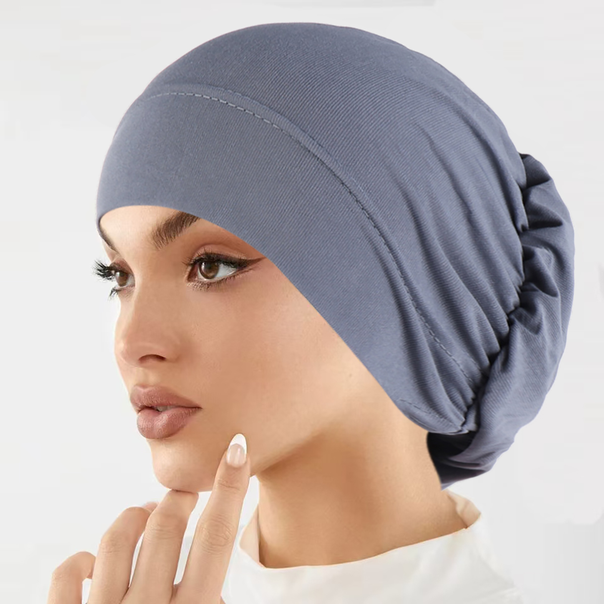 Mode musulmane femmes Hijabs doux extensible couleur unie Turban chapeau Cancer chimio bonnets casquettes chapeaux bandeau cheveux accessoires