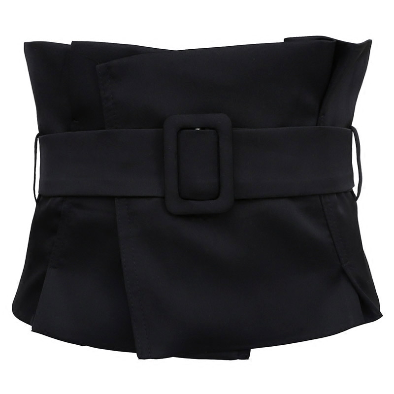 Grande ceinture corset large pour femme, tissu imbibé, ceinture de robe de chemise, rayures noires, environnement vintage et élégant