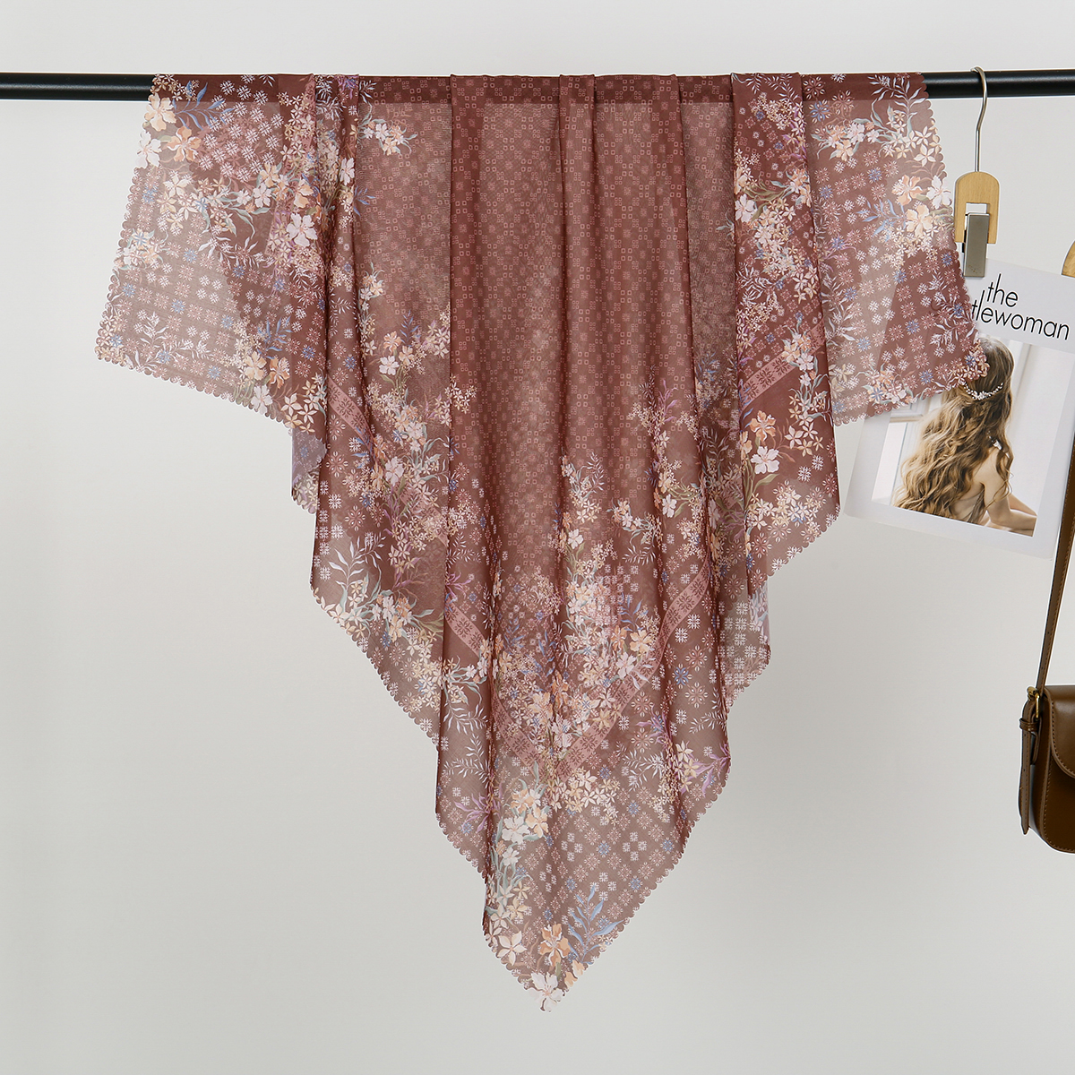 110*110 cm imprimé fleuri Voile écharpe femmes musulmanes Hijabs châle foulard foulard foulards bandeau Bandanas bandeau bandeaux