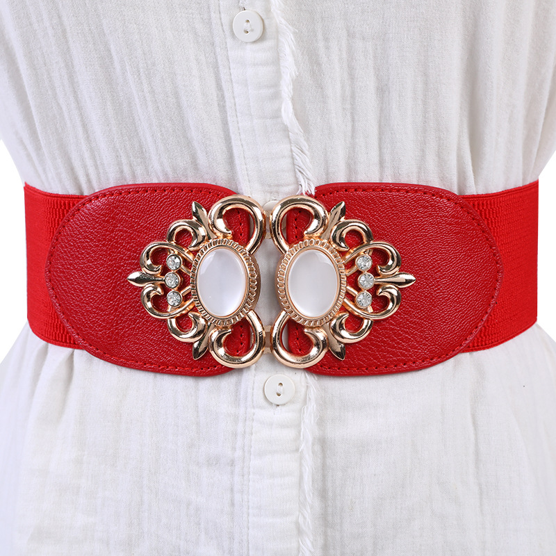 Ceinture élastique pour femmes, 65cm, à la mode, large, jupe décontractée, décoration, ceinture large