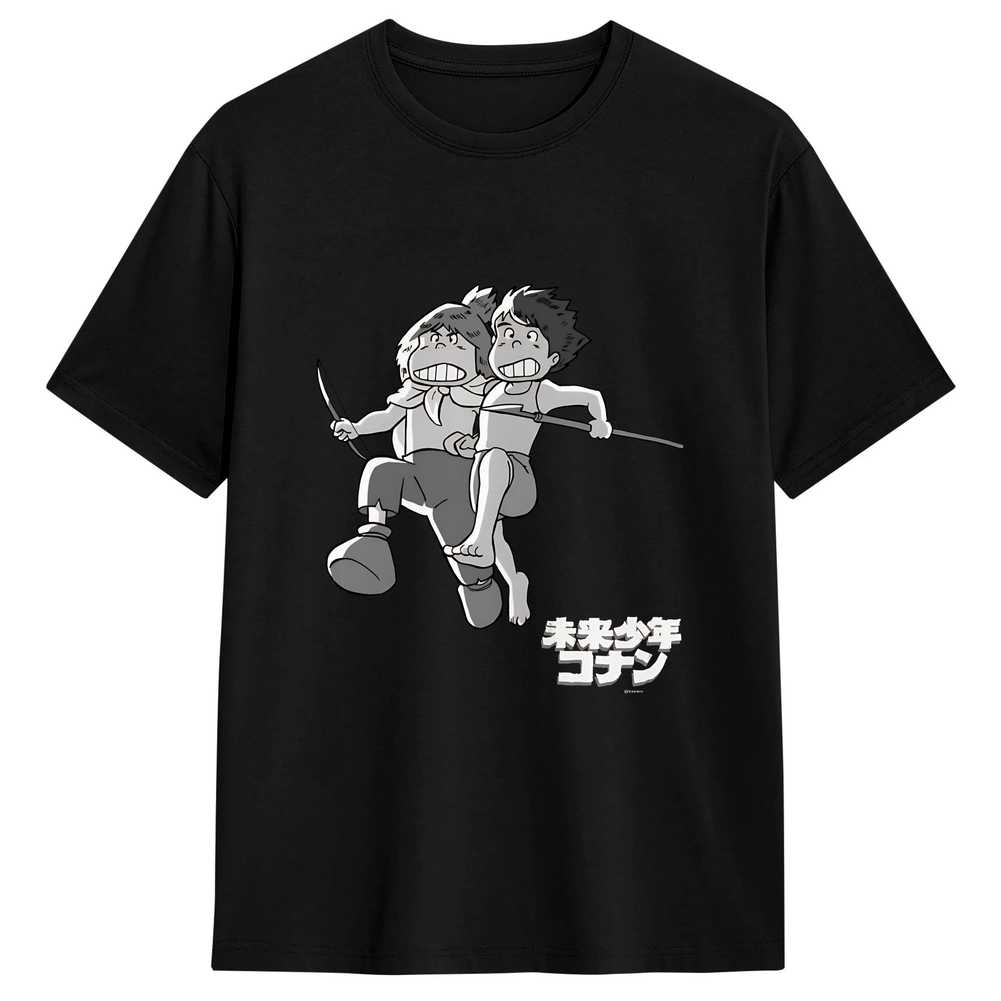 T-shirt décontracté d'été Conan The Future Boy, T-shirts populaires 100% coton pour hommes Y2K, vêtements à manches courtes grande taille