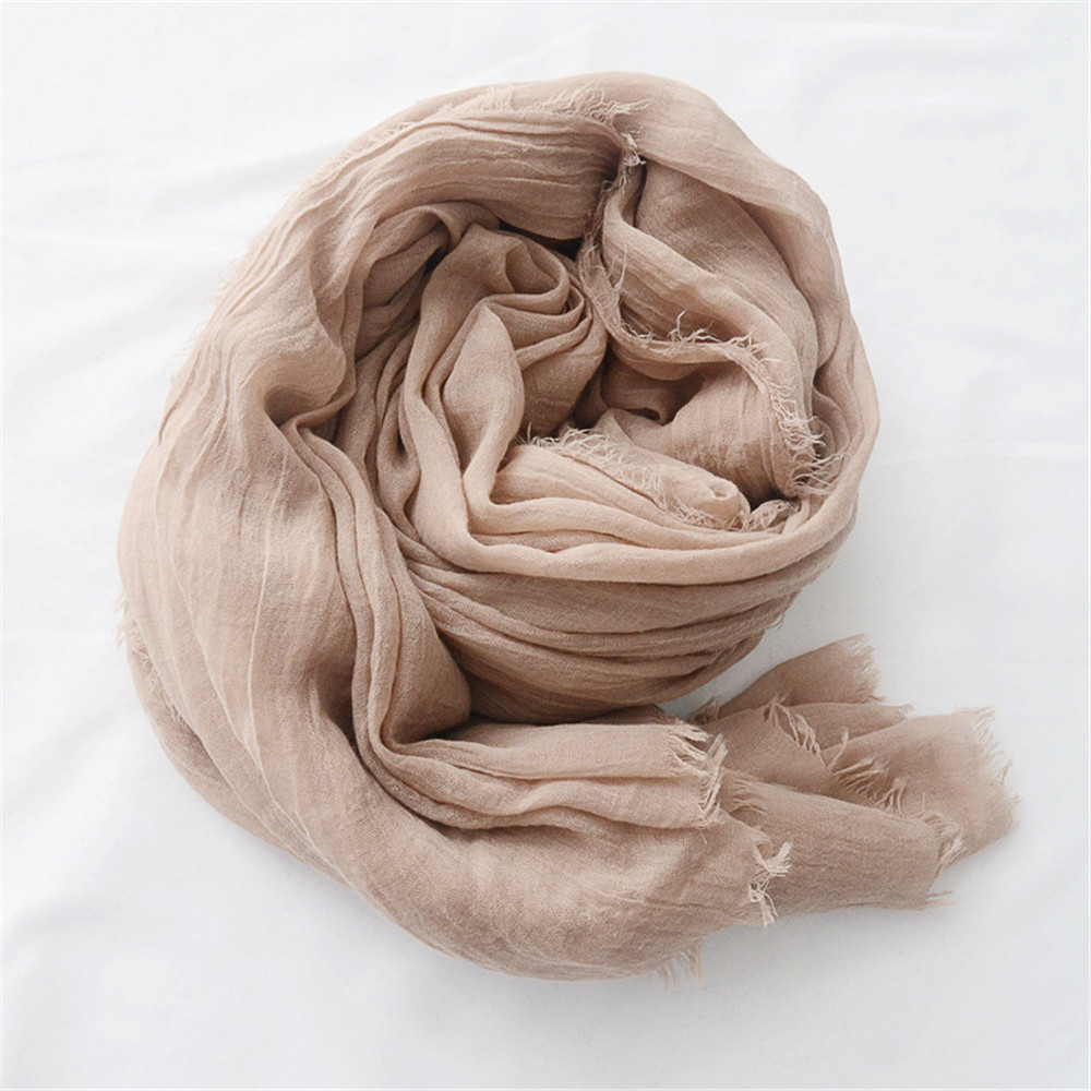 Écharpe en Viscose de Coton à Franges pour Femme, Châles et Enveloppes de Grande Taille, Étole Pashmina, Foulard Musulman, Hijab