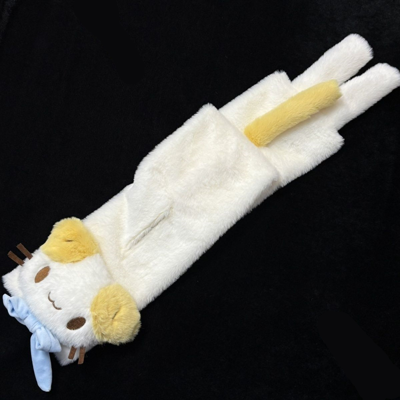 Masyumaro moelleux Fuwa Nyanko chat écharpe en peluche femmes Kawaii mignon hiver foulards cou plus chaud
