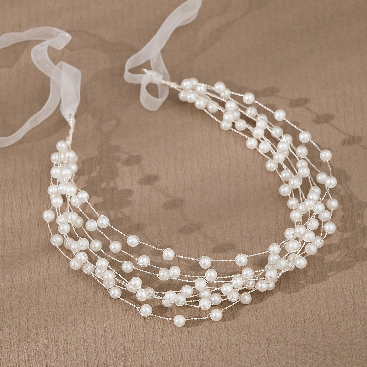 Nouveaux accessoires de cheveux de perles bandeau de cheveux de mariée bijoux de fête de Banquet de mariage Super fée cheveux tressés bandeau de perles flottantes