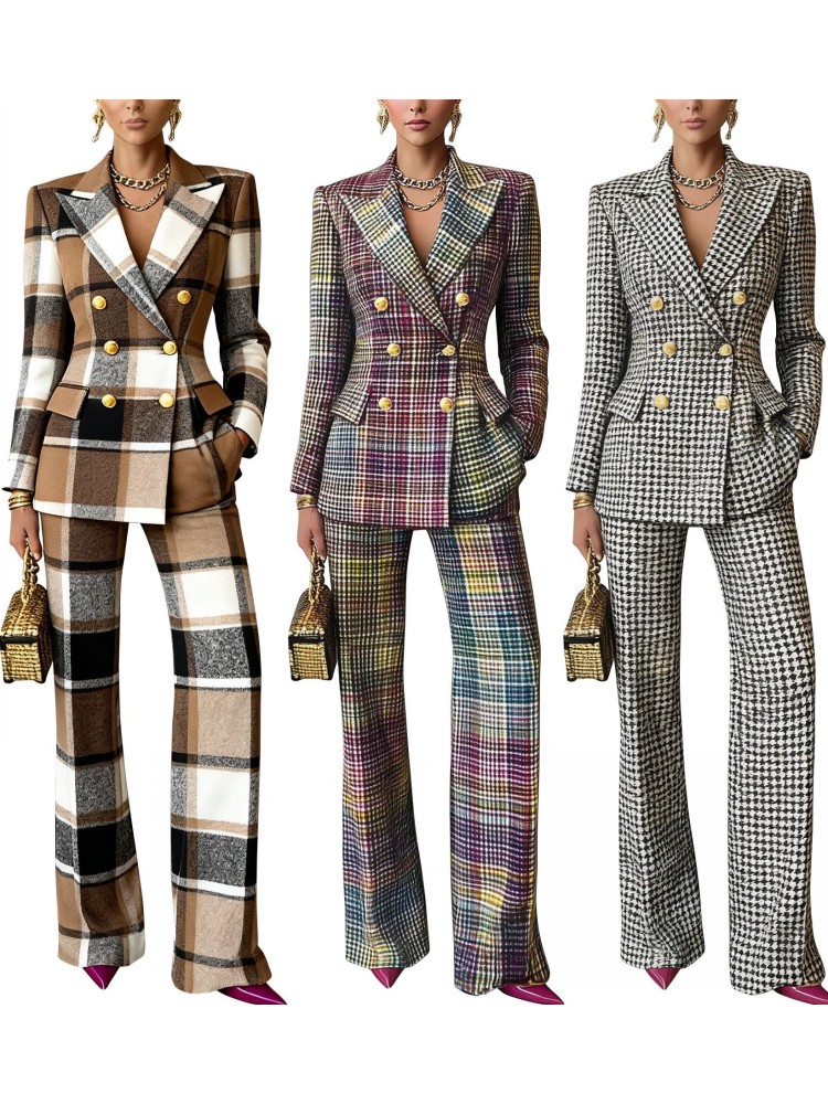 Ensemble de mode pour femmes 2 pièces ensembles nouveauté correspondant deux pièces ensembles à manches longues Blazer haut et pantalon costumes tenues vêtements